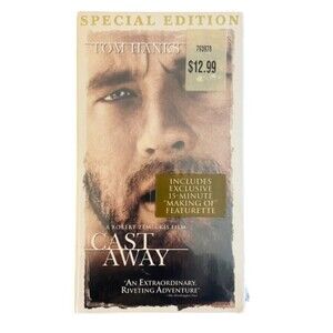 Cast Away VHS Sealed Special Edition Full Screen Video Tape Tom Hanks Movie 2001